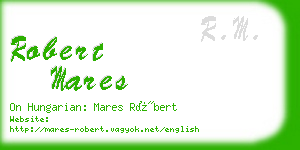 robert mares business card